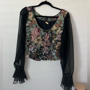 Vintage Frederick’s of Hollywood Floral Corset Top